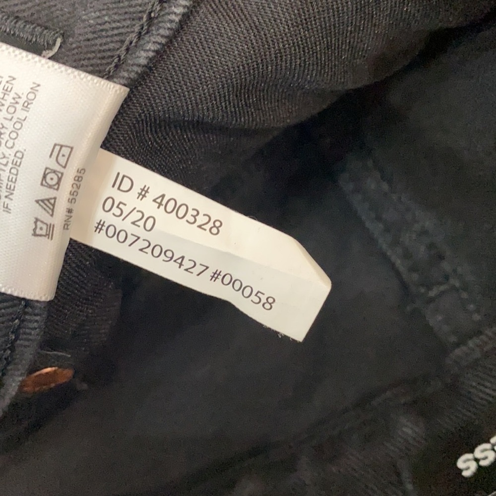 Express‎ slim super high rise distressed jeans in black - Picture 9 of 14